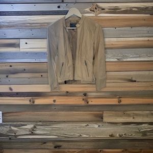 Off white leather jacket